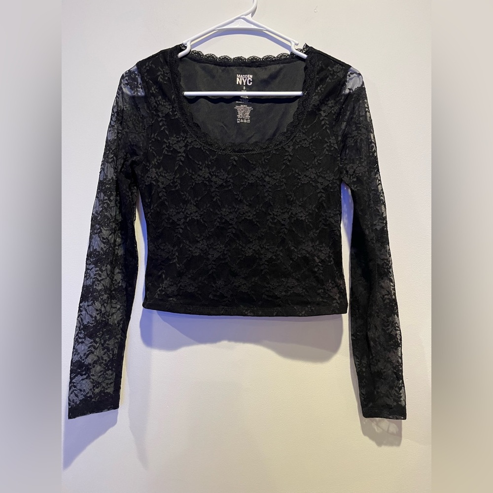 NYC Women's Black Lace Blouse